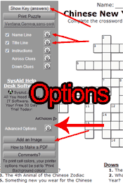 Crossword Options