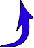 blue finish arrow