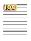 100th Day Celebration Journal Page