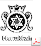 Hanukkah Star Crown Coloring Page