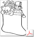 Christmas stockings coloring page