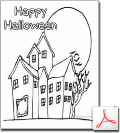 Spooky House Coloring Page
