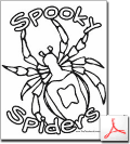Spooky Halloween Spider Coloring Page