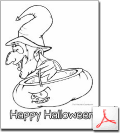 Trick or Treat Coloring Page 1