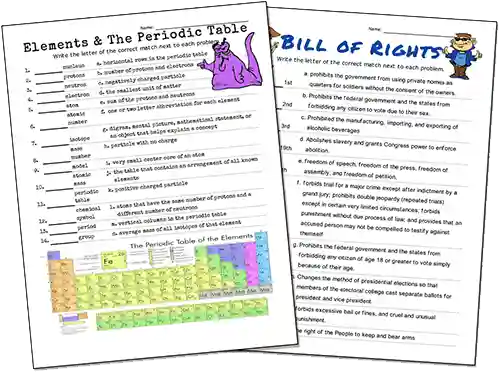 The Constitution Match-up Worksheet