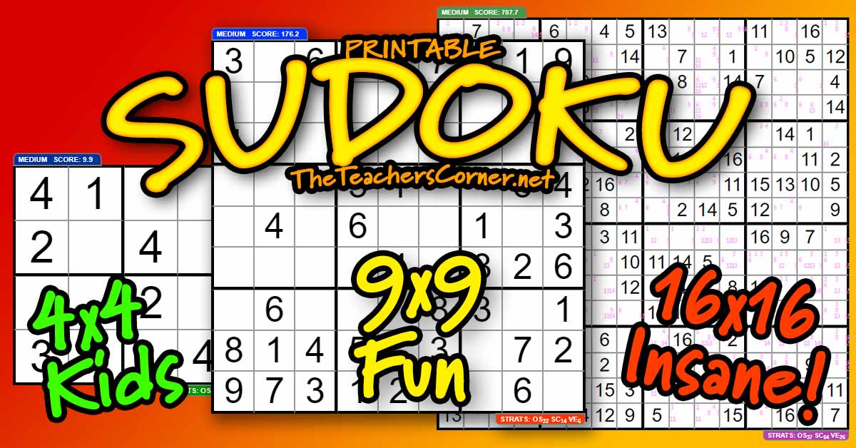 1000 Sudoku Puzzles for Kids With Answers Kids Sudoku 4x4 