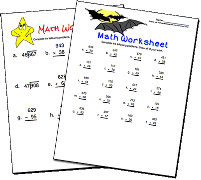 free math worksheets