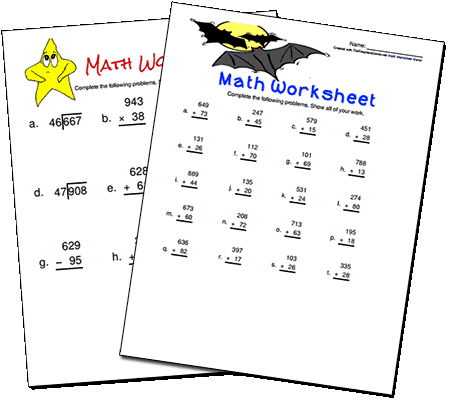 Math Worksheets  Dynamically Created Math Worksheets