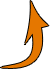 orange finish arrow