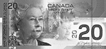 Canada 20 bill BW front
