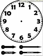 blank clock face worksheet printable